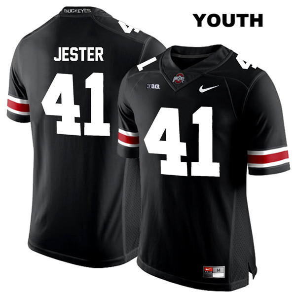Ohio State Buckeyes Youth Hayden Jester #41 White Number Black Authentic Nike College NCAA Stitched Football Jersey RT19M71DG